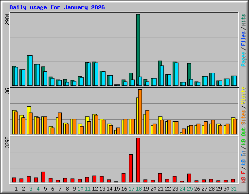 Daily usage for January 2026