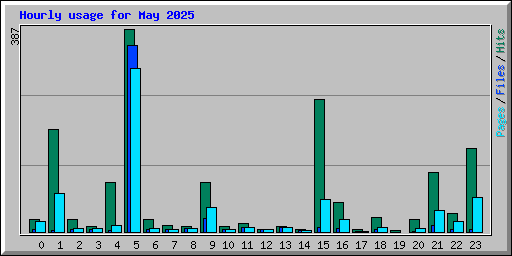 Hourly usage for May 2025