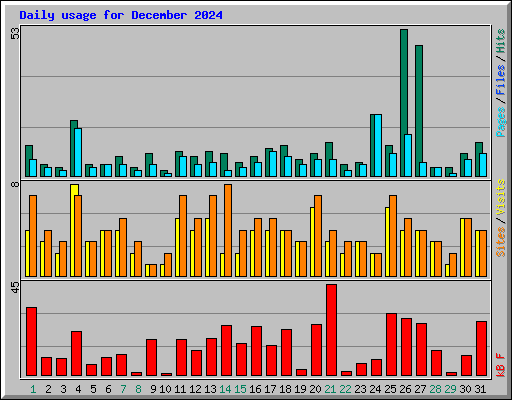 Daily usage for December 2024