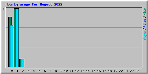 Hourly usage for August 2022