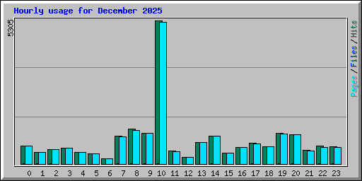 Hourly usage for December 2025