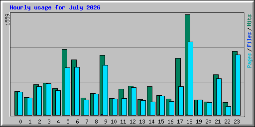 Hourly usage for July 2026
