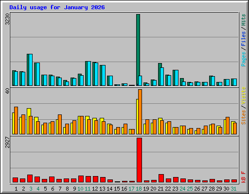 Daily usage for January 2026