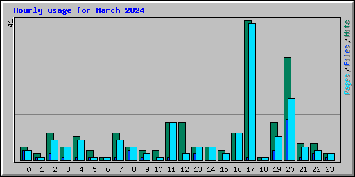 Hourly usage for March 2024