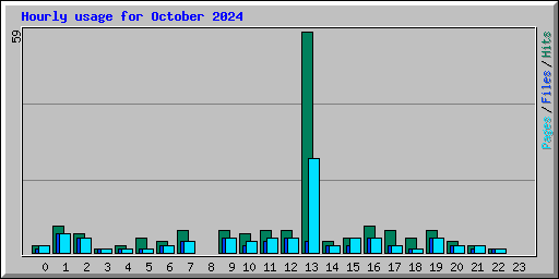Hourly usage for October 2024