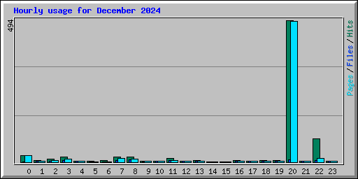 Hourly usage for December 2024