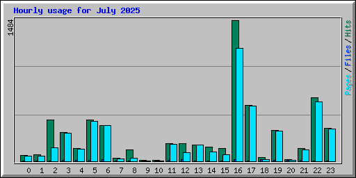 Hourly usage for July 2025