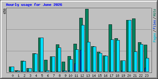 Hourly usage for June 2026