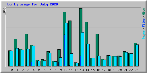 Hourly usage for July 2026
