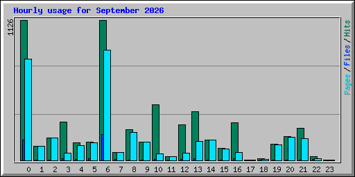 Hourly usage for September 2026