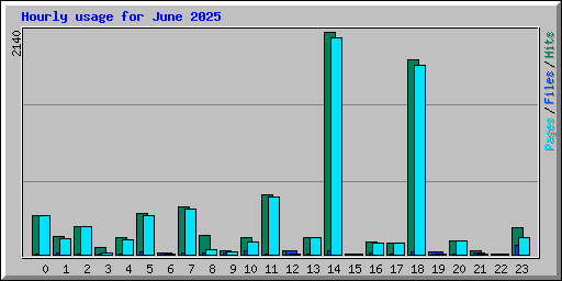 Hourly usage for June 2025