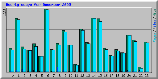 Hourly usage for December 2025