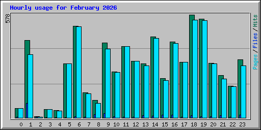 Hourly usage for February 2026