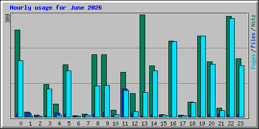 Hourly usage for June 2026