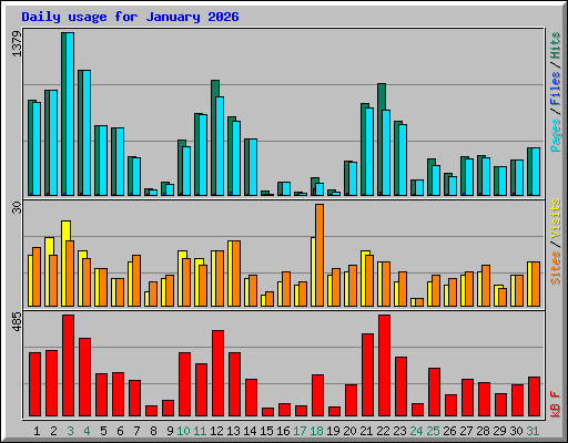Daily usage for January 2026