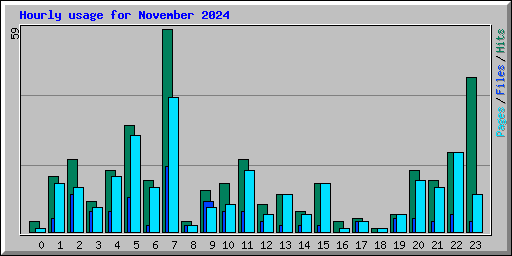 Hourly usage for November 2024