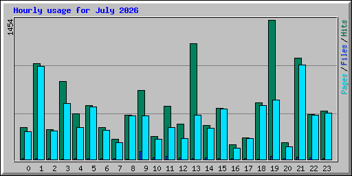 Hourly usage for July 2026