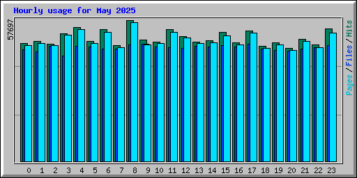 Hourly usage for May 2025