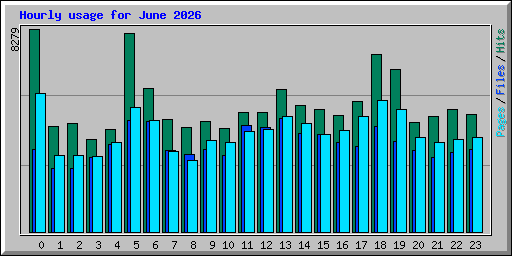 Hourly usage for June 2026