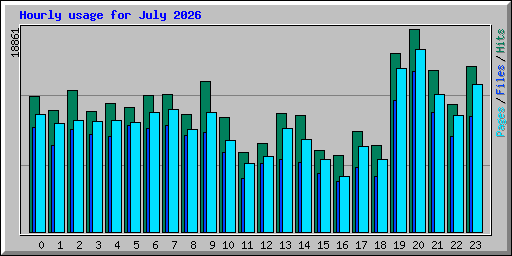 Hourly usage for July 2026
