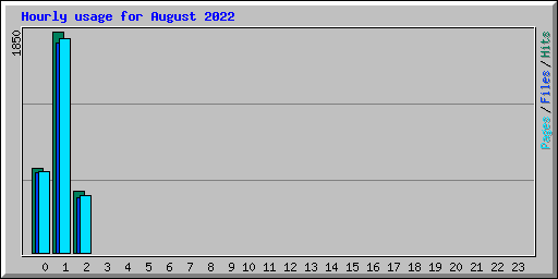 Hourly usage for August 2022